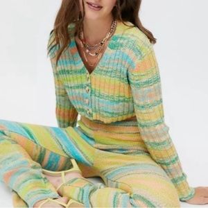 Urban Outfitters Dori Space-Dye Knit Cropped Cardigan size M
